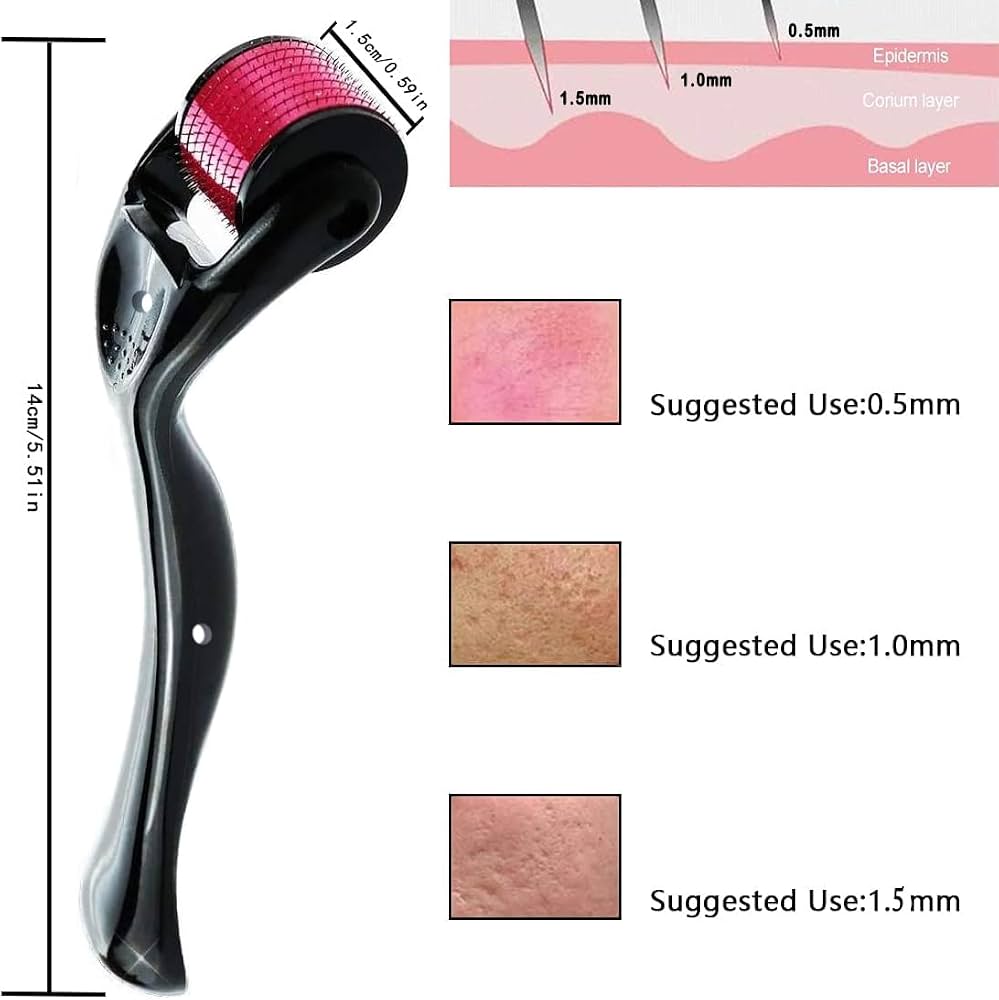 Derma Roller for Skin, Hair & Beard Care | 0.5mm–1.5mm