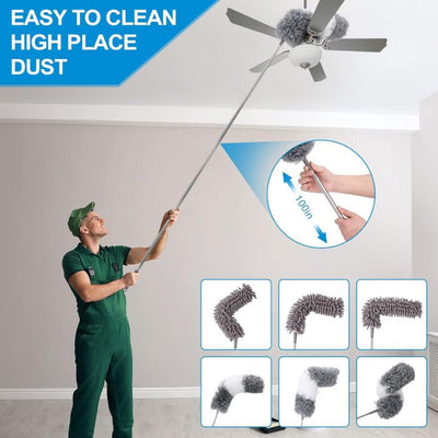 Microfiber Duster with Extension Pole for High Places